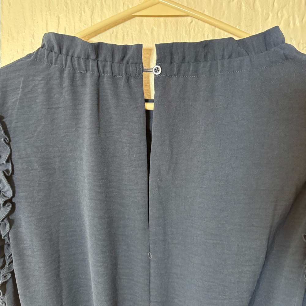 NWT Mud Pie Navy Arlette Wide-Leg Tie-Waist Jumpsuit Women Size Large - Picture 13 of 13